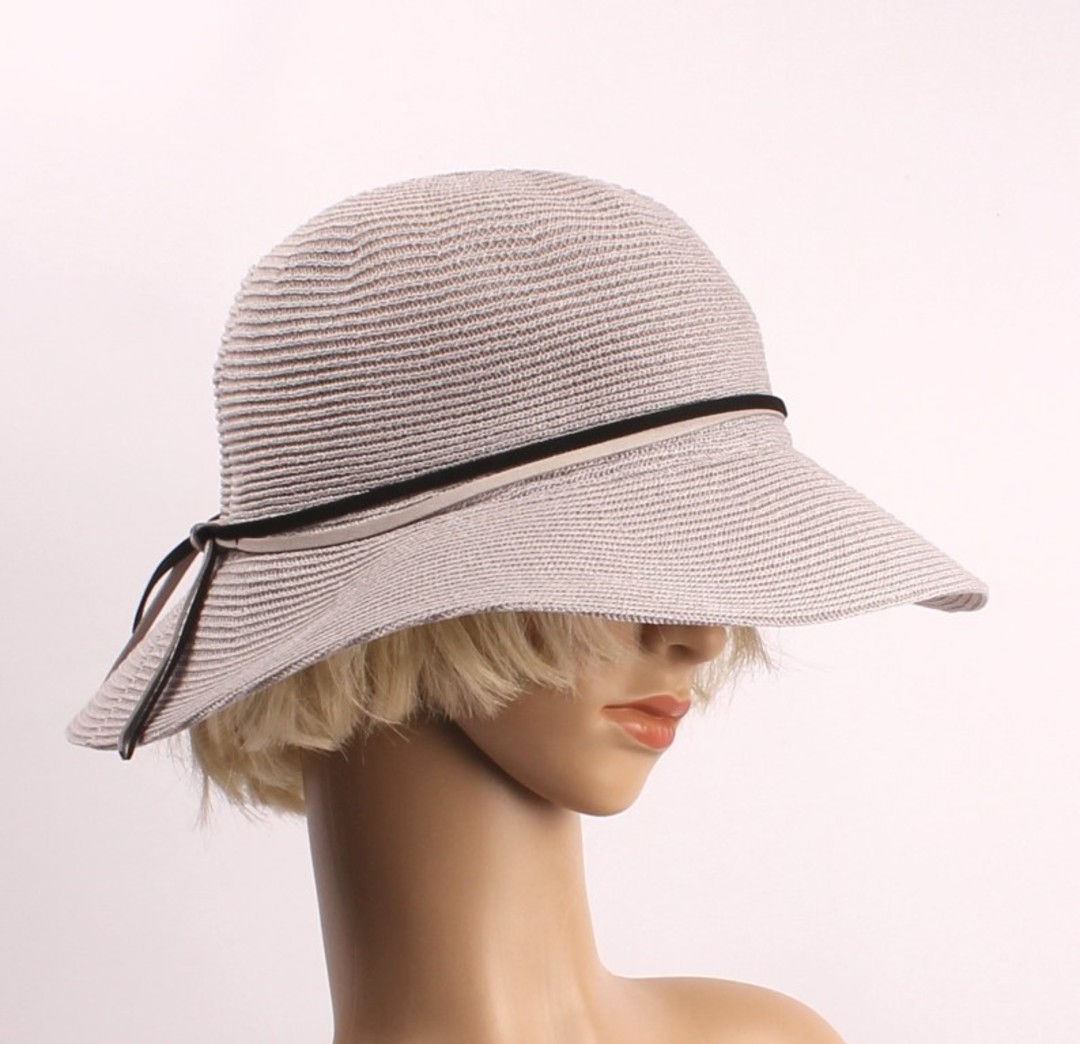 HEAD START linen packable hat grey Style: HS/4664/GRY image 0